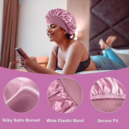 4pcs silk bonnet for sleeping,hair