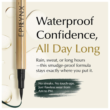 Waterproof Eyeliner - Smudge-Proof Liquid Eyeliner Pen with Precision Tip for Smooth, Long-Lasting Application - Vegan, Hypoallergenic & Gluten-Free Eye Liner - 2mL Green