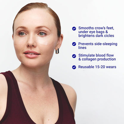 Wrinkles Schminkles Under Eye Wrinkle Patches | Smooth Eye Wrinkles, Crows Feet & Dark Circles Overnight | 6 Pairs Reusable Medical Grade Silicone Patches