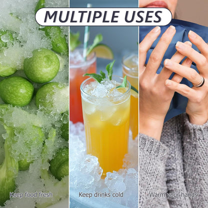 Hot & Cold Gel Packs for Pain Relief 4PCS 4x9 Inch Ice Packs Reusable Blue Cold Packs for Swelling, Bruises, Injuries, Surgery, Toothache (4 Pack)