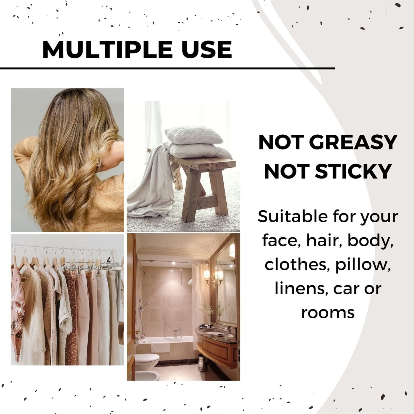 Benatu Citrus Vanilla Essential Oil Blend Spray for Body and Hair, Multi-Use Natural Uplift Scent Aromatherapy Room Linen Mist for Bedding, Pillow, Fabric, Car 4 fl oz