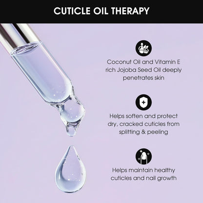 Deborah Lippmann Cuticle Oil, Hydrating Nail Care Treatment, Repair Dry Cuticles with Vitamin E and Coconut Oil, 0.50 Fl Oz