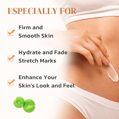 B Flat Belly Firming Cream – Skin Tightening Cream for Body: Lift & Tone Tummy, Thighs, Booty & Arms – Stretch Mark & Cellulite Sculpting Lotion for Women – 3.38 Fl Oz