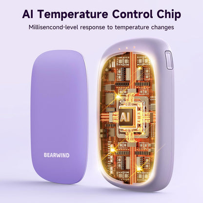 Electric Hand Warmers Rechargeable - 2 Pack Magnetic Pocket Heater Handwarmers with AI Chips, Portable Hunting Gear, Reusable Winter Essentials, Gift Ideas for Men, Women, Outdoor