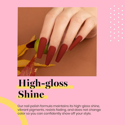 Beetles Burgundy Red Gel Polish – Blanchett Maroon Gel Nail Polish, 15ml Dark Plum Red Color UV Lamp Soak Off Manicure DIY at Home Nails Gifts for Women