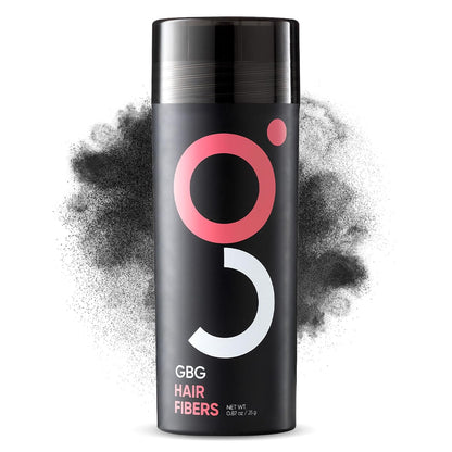 GBG Hair Fibers for Thinning Hair & Bald Spots (Black) - 25g Bottle - Conceals Hair Loss - Instant Cover Up & Volume in 30 Seconds, Hair Powder for Women & Men - Cruelty Free