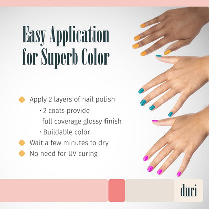 duri Trio Neon Nail Polish Set - GBD203 Oh My Neon, Matte Finish, Quick Drying, 0.45 Fl Oz each