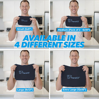 TheraICE PROpack Ice Pack for Injuries, Reusable Soft Multipurpose Cold Gel Ice Pack for Muscular Back Pain, Shoulder, Hip, Knee - Flexible Cold Compress Wrap for Minor Aches & Pains - 9 x 12