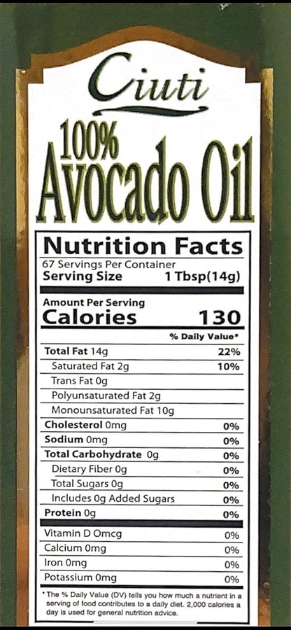 Ciuti 100% Pure Avocado Oil
