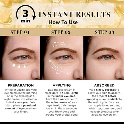 Temporary eye tightener eye cream,