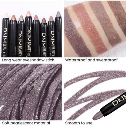 Kaely 2Pcs Cream Eyeshadow Sticks Set for Eyes Waterproof,Cocoa Shimmer & Smoky Amethyst Shimmer Matte Eye shadow Stick Pencil Pen Bulk sombras en crema para ojos 21+24