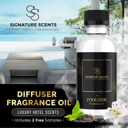Luxury Hotel Fragrances - Hotel Fragrance Oil - Diffuser Oil Blends for Aromatherapy (Poolside) 4.05 Fl Oz (120ml)
