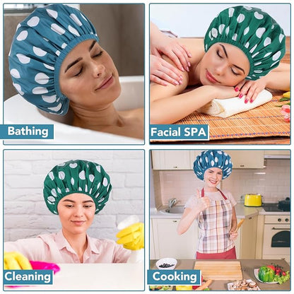 2 sets large shower caps