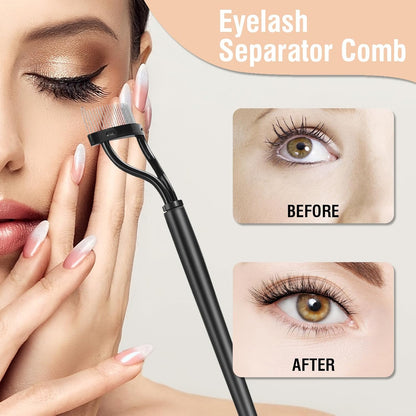 3PCS Eyelash Comb Lash Separator Brow Brush & Eyebrow Spoolie for Removes Clump Mascara