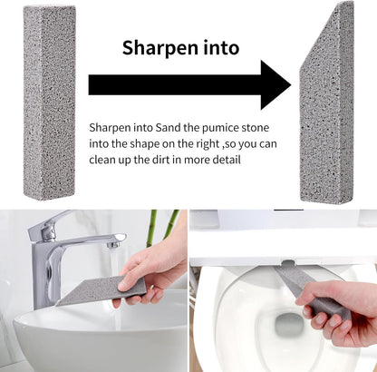 25 Pieces Pumice Stone Toilet Bowl Cleaner, Pumice Scouring Stick Remove Hard Water Ring in Toilet, Pumice Stones for Cleaning, Household, Bath, Kitchen, Pool (5.9 x 1.4 x 0.9 Inches)