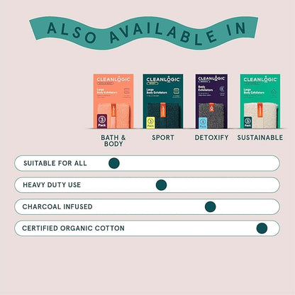 Cleanlogic sport exfoliating body scrubber,