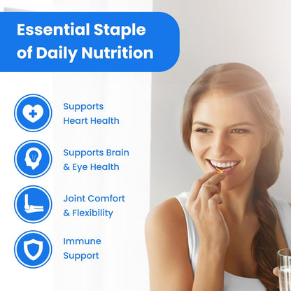 Triple Strength Omega 3 Fish Oil 3600 mg | EPA & DHA | 180 Softgels | Burpless Fish Oil Supplement, Wild Caught | Over 2100mg Omega-3 Fatty Acids Supplements | Natural Lemon Flavor Omegas 3 Pills