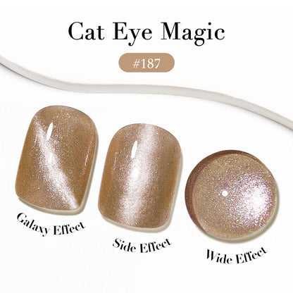 AZUREBEAUTY Cat Eye Nail Polish Quick Dry Nude Brown Magnetic Fingernail Polish no Gel Long-lasting Salon-Quality for Women Girl Gift 0.34 fl oz