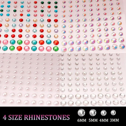 8 sheets face gems jewels