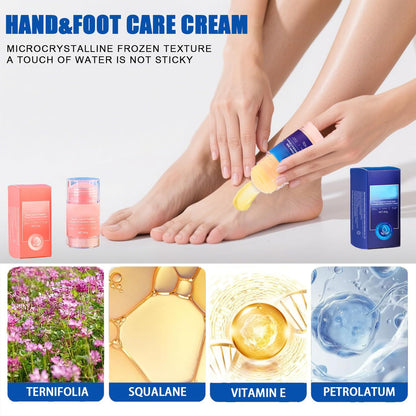 Crack Feet Prevention Stick,2pcs Anti Crack Foot Cream For Dry Heels,Moisturizing Foot Balm Stick for Women Men Dry Heels(Pink+Blue)