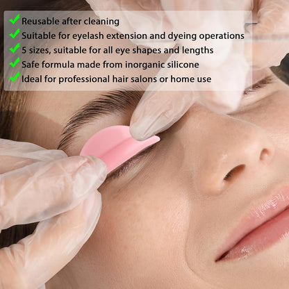 20PC Lash Lift Rods Set, Silicone Lash Lift Pads & Shields in Skin/Pink Tones, Reusable Lash Lift Tool with C & D Curls, Ideal for Eyelash Perm, Lash Lifting & Curling, Compatible with Lash Perm Kits