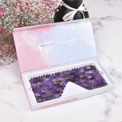 Jade Eye Mask Cooling Sleep Mask 100% All Natural Jade Stone Eye Mask for Hot & Cold Anti Aging Therapy, Headache and Migraine Relief Weighted Eye Mask