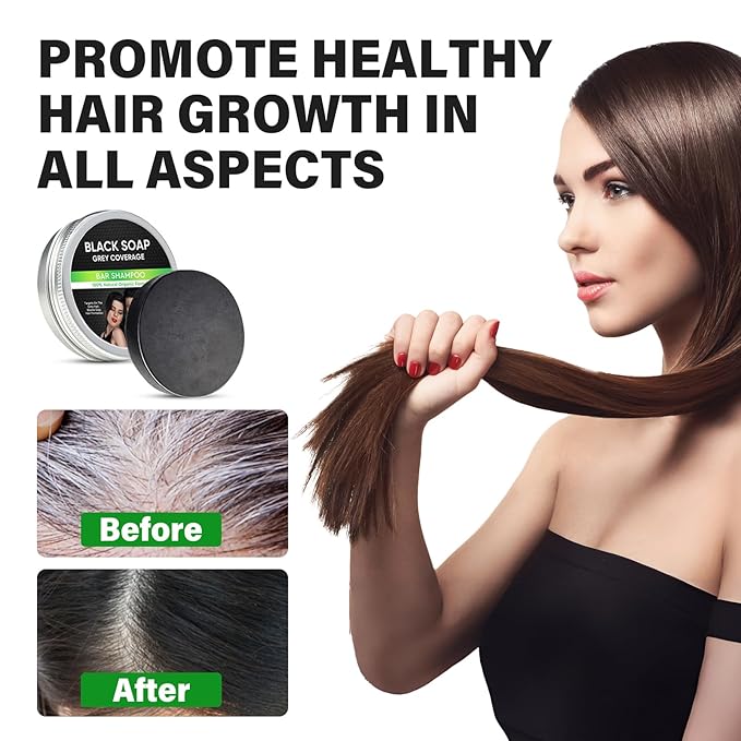 Black soap for gray hair,