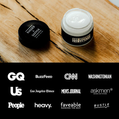 RUGGED & DAPPER Premium Men's Eye Cream | Age Defense for Dark Circles, Wrinkles & Puffy Eyes | Unscented | Hyaluronic Acid, Aloe + Argan Oil