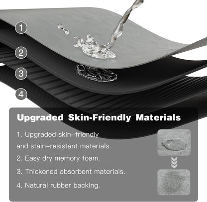 Small Bathroom Mat Quick Dry, Bathroom Rugs Non Slip Washable Thin Absorbent Bath Mat Fits Under Door Bathroom Floor Mat Perfect for Bath, Shower, or Sink 12"x12" Light Grey