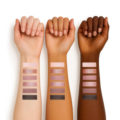 6 Colors Mini Eyeshadow Makeup Palette Rosy Neutral Nude Eye Shadow Shimmer & Matte Make Up Pallet with Mirror Highly Pigmented Long Lasting Waterproof Travel Size Gift Kit 02