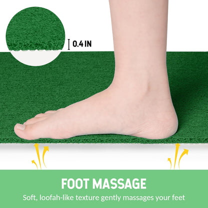 Non-Slip Bathtub Mat, Anti Slip Shower Mat, Fast Drying Bathtub Mats, Foot Scrubber Mat, Anti Slip Mat for Tub, Floor, Bathroom, Kitchen, Home, Hotel (Dark Green 32"×17")