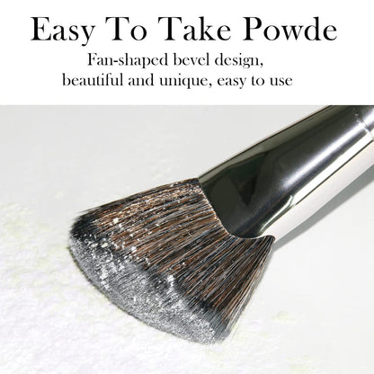 Foundation Brush Triangle Powder Brush Banidy Angled Makeup Brush Fan Contour Brush Professional Blush Brush Bronzer Brush for Liquid,Cream Mineral,Powder