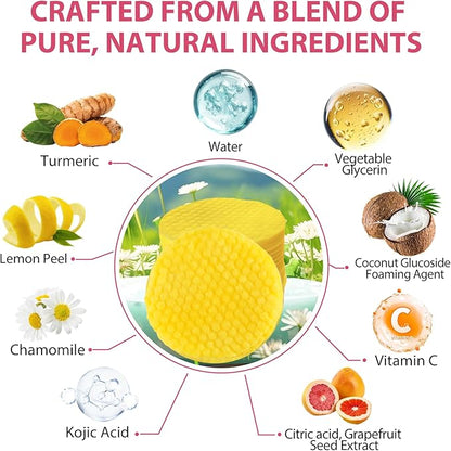 Turmeric face scrub pads, turmeric