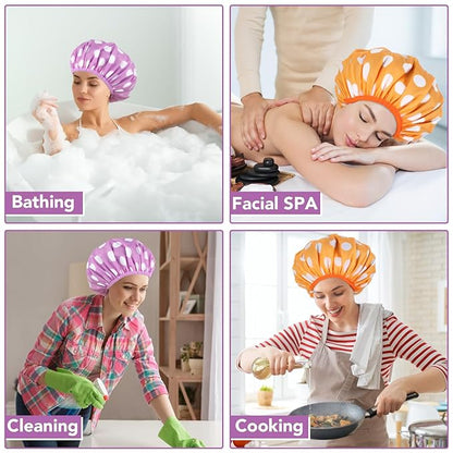 2 sets large shower caps