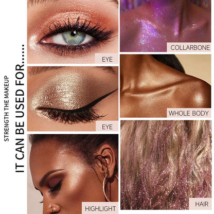 Monochrome Powder Eyeshadow Palette Makeup,Brown Natural Neutral Single Shimmer Eye Shadow for Older Women,Buildable Sparkly Eye Finish,Long Lasting Naturing-Looking