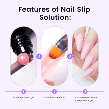 AIJIMEI Nail Slip Solution Poly Gel Slip Solution Set 4FL.OZ 2PCS Slip Solution for Nails Gel Nail Solutions Slip Solution for Poly Nail Gel UV&LED Gel Cleanser Slip Solution for Poly Nail Gel