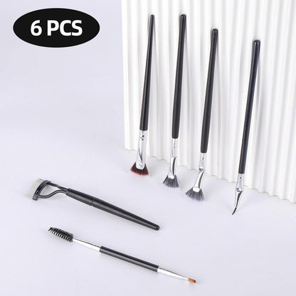 6 Pack Eyelash & Eyebrow Combs, Dual-ended Spoolie Mascara Brush and Lash Separator Tool for Eyelash Extensions