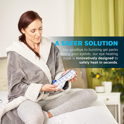 Eye Mask for Dry Eyes | Warm Eye Compress | Natural Heat Eye Mask for Styes, Blepharitis, Tired Eyes & More by Medcosa