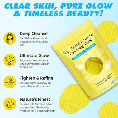 Turmeric kojic acid cleansing pads,