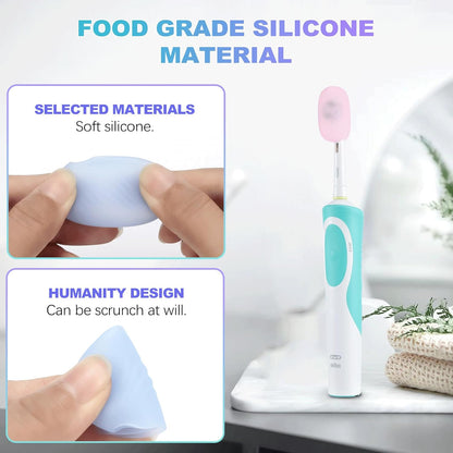 6 Packs Silicone Toothbrush Covers, Caps for Electric & Manual Toothbrush Heads