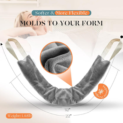 Heating Pad for Neck Shoulders and Back Microwavable Lavender Scented, Washable Cover, 1.5 lbs Microwave Warm Wrap