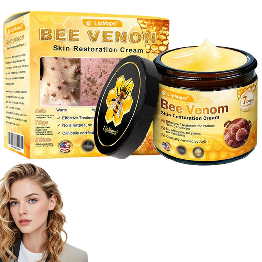 LipMaps Bee Venom skin Restoration Cream,Bee Venom Skin Treatment Cream,Deeply Moisturizing and Firming for All skin Types (1PC)