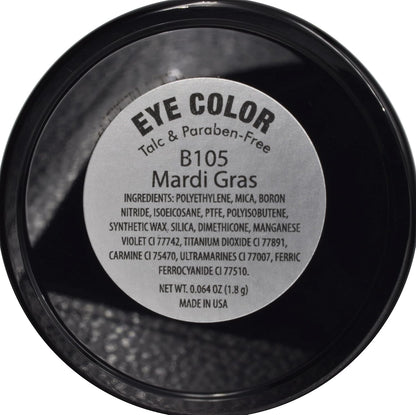 Mardi Gras Shimmering Purple Pink Violet Pressed Powder Single Vegan Eyeshadow; Talc, Paraben & Cruelty Free