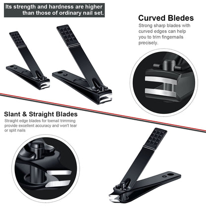 Manicure Set Professional Nail Clippers Kit Pedicure Care Tools- Stainless Steel Women Grooming Kit 18Pcs for Travel or Home (Red)