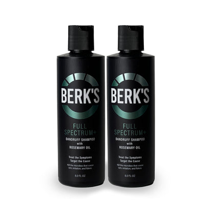 Berk's Full Spectrum Dandruff Shampoo with Coal Tar, Salicylic Acid, Sulfur, and Rosemary Oil, 8 Fl Oz (2-pack)