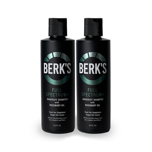 Berk's Full Spectrum Dandruff Shampoo with Coal Tar, Salicylic Acid, Sulfur, and Rosemary Oil, 8 Fl Oz (2-pack)