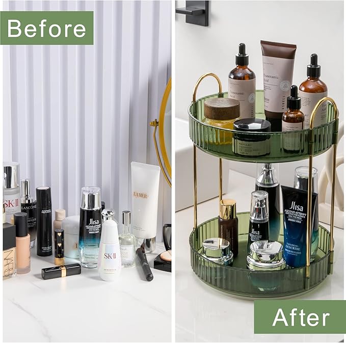 360? rotating makeup organizer, bathroom