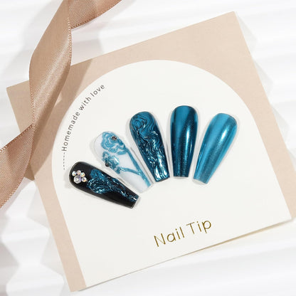 Artdone Chrome Nail Powder, Lake Blue Iridescent Aurora Powder Metallic Mirror Effect Pigment Pearlescent Mermaid Pigment Pearl Glitter Dust Kit, Nail Art Decoration, Resin Craft