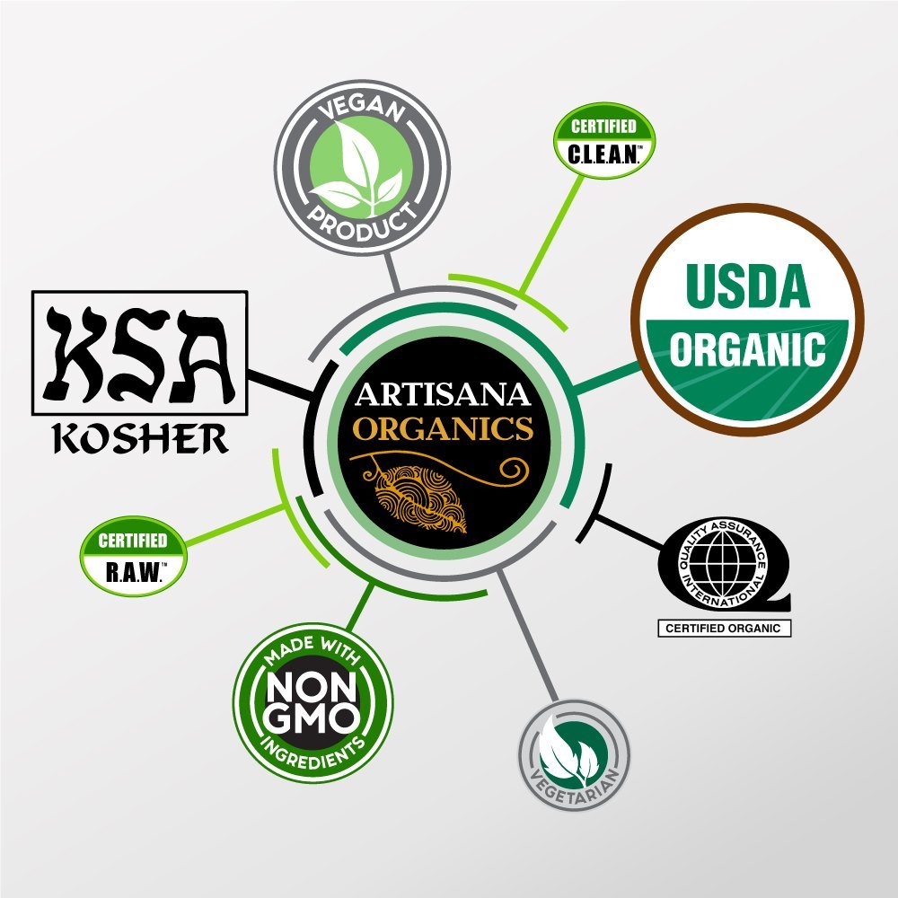 Artisana Organics Raw Pecan Butter with Cashews - No Sugar Added, Just Two Ingredients - Vegan, Paleo, and Keto Friendly, Non-GMO, 14oz Jar