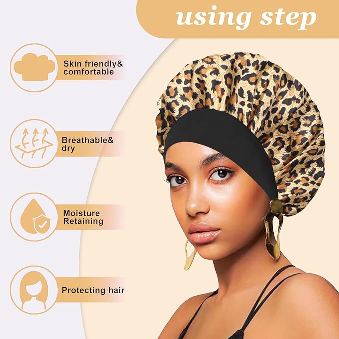 4pcs silk hair bonnet for